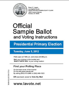 Sample Ballot Booklet Sample Ballot Booklet